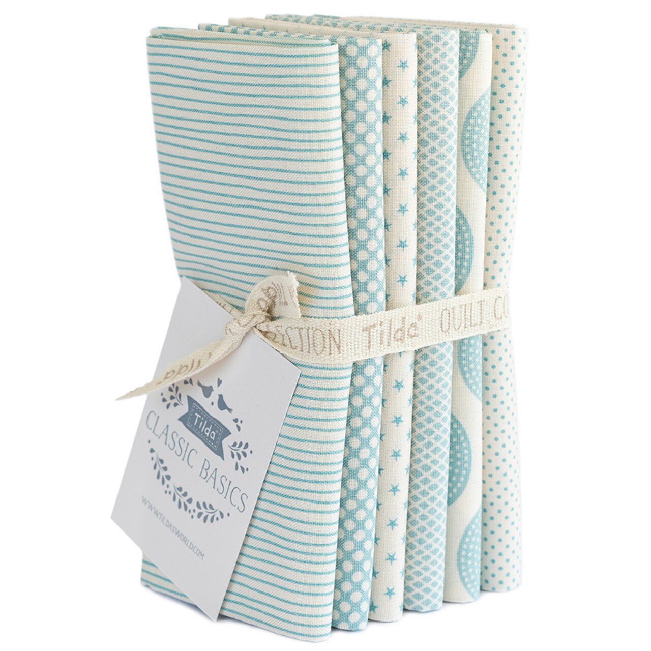 Tilda Fabrics Classic Basic Fat Quarters - Light Blue - 20" x 22" - 100% Cotton
